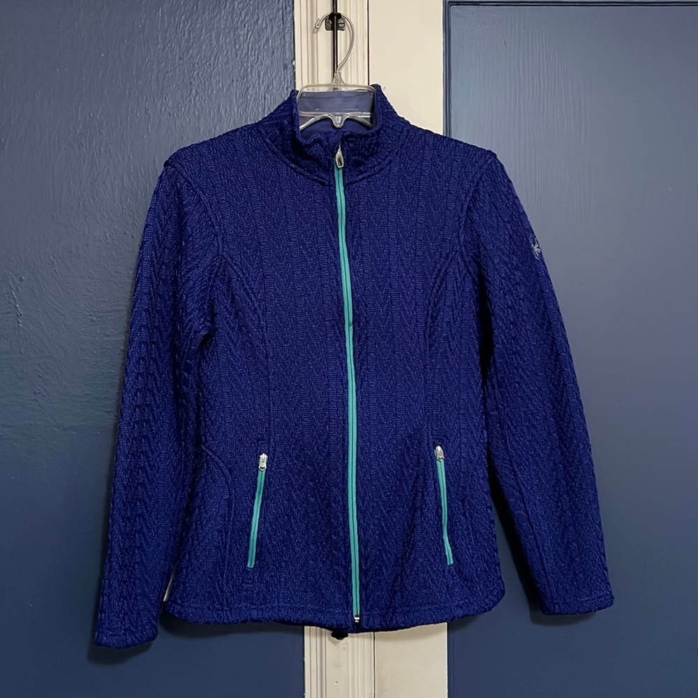Spider womens zip up active sweater large